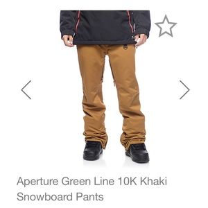 Aperture green line 10k snowboard pants Medium